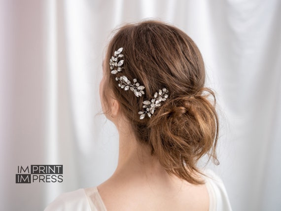 Set of 3 Bridal Hair Pin Silver Flower Diamond Pin Wedding Hair Accessory Rhinestone Bridal Pin Wedding Hair Clip Etsy Ireland