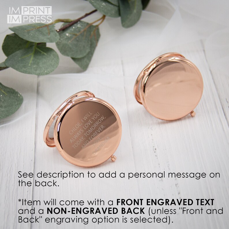 Personalized Compact Mirror Custom Gift for Her Mirror Etsy