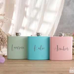 Personalized Women&#39;s Flask | Custom Women&#39;s Flask | Laser Engraved Flask | Engraved Women&#39;s Flask | Bridal Party Gift | Bridesmaid Gift - J