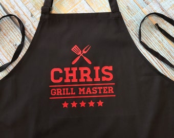 Custom Men's Apron | Personalized Men's Apron | BBQ Apron | Grilling Apron | Gift for Him | Gift for Dad | Father's Day Gift