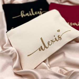 Personalized Makeup Bag | Bridesmaid Cosmetic Bag | Custom Makeup Bag | Bridesmaid Proposal | Bridesmaid Gift | Gift for Her