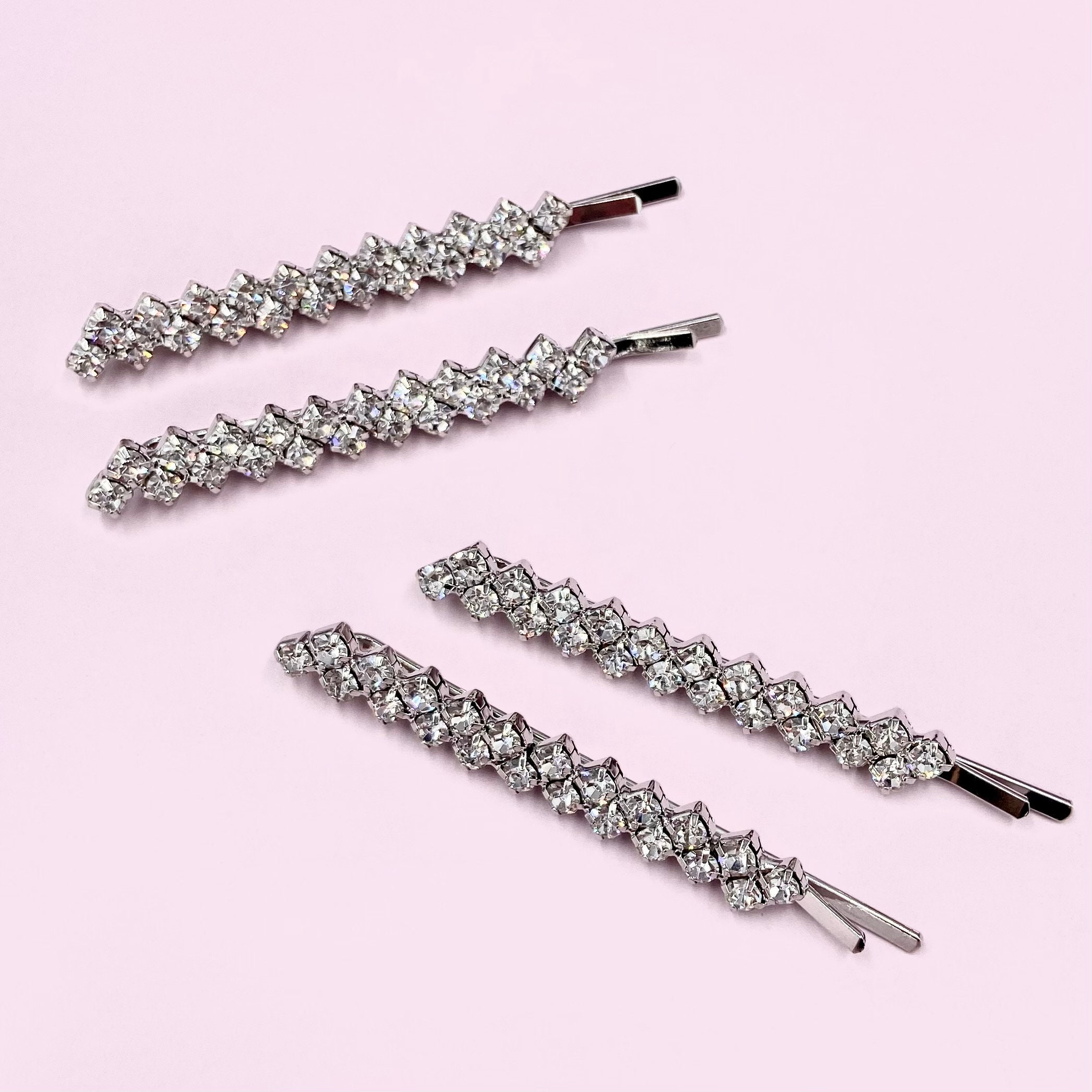 Set of 4 Bridal Hair Pin Wedding Hair Accessory Diamond Etsy