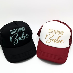 Birthday Babe Trucker Hat | Birthday Babe Hat | Glitter Trucker Hat | Neon Trucker Hat | Birthday Babe Gift | Gift for Birthday Babe