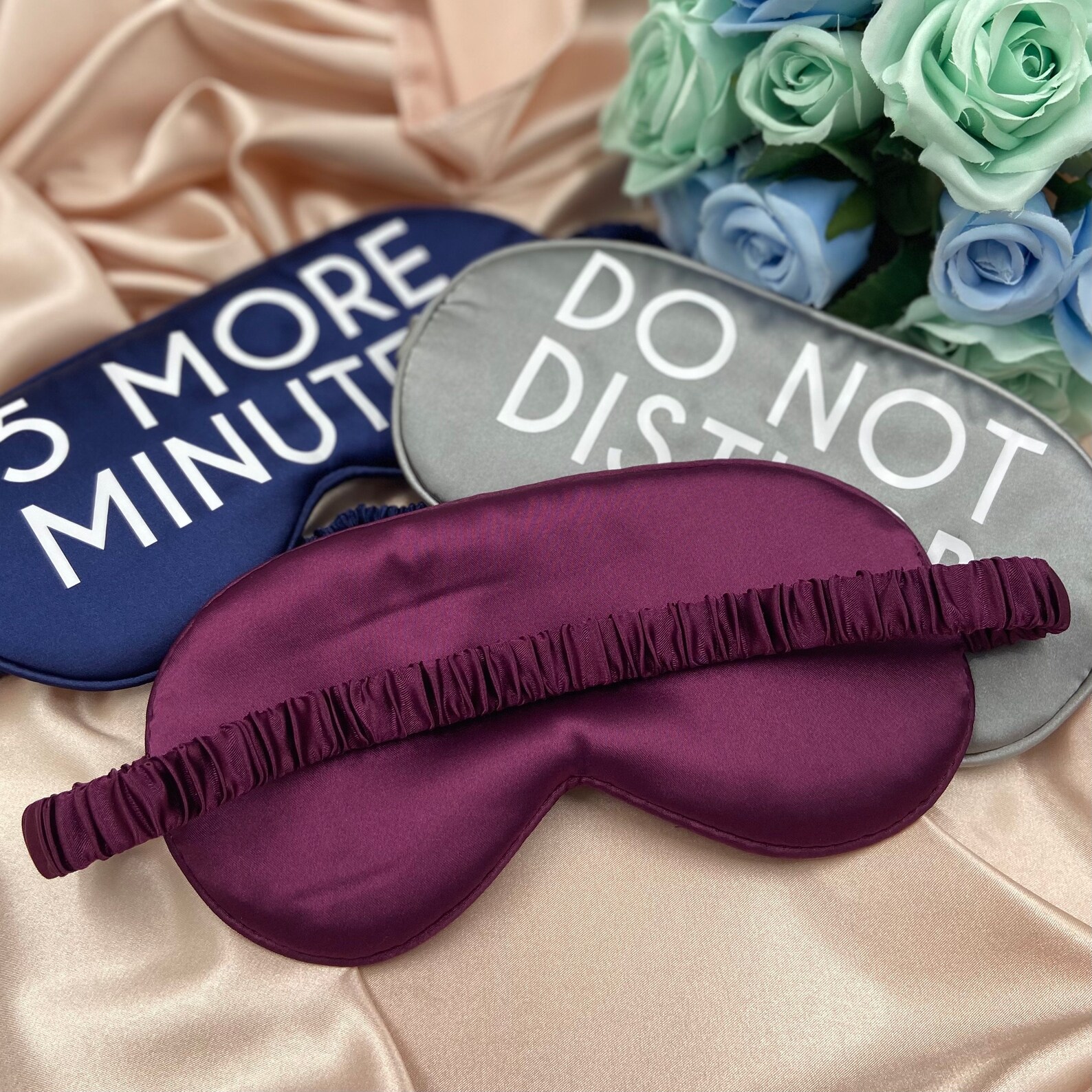 Custom Eye Mask Personalized Sleep Mask Custom Satin Eye Etsy