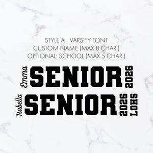 Custom Senior 2026 Sash | Personalized Glitter Graduation Gift image 2