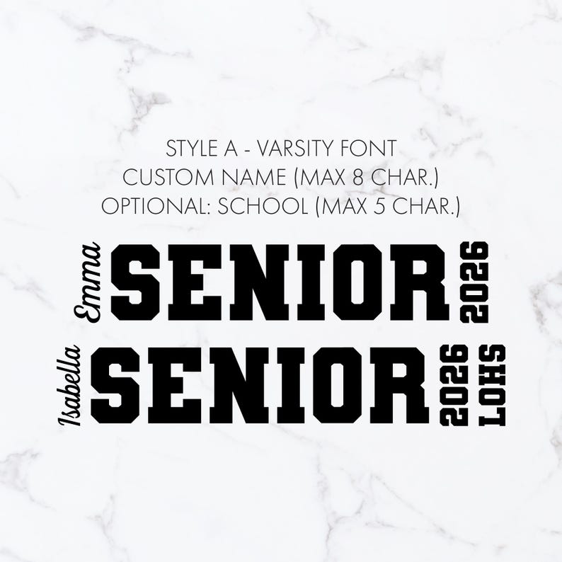 Custom Senior 2026 Sash | Personalized Glitter Graduation Gift image 2