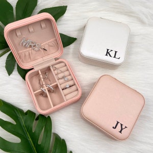 Custom Jewelry Box | Personalized Jewelry Organizer | Gift for Her | Initial Bridesmaid Box | Jewelry Box Gift