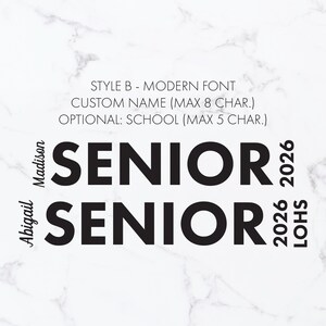 Custom Senior 2026 Sash | Personalized Glitter Graduation Gift image 3