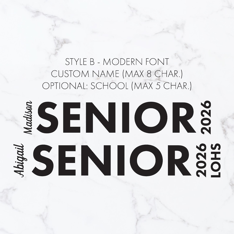 Custom Senior 2026 Sash | Personalized Glitter Graduation Gift image 3