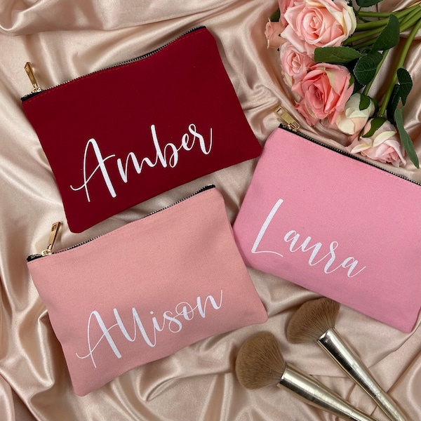 Personalized Makeup Bag | Bridesmaid Cosmetic Bag | Custom Makeup Bag | Bridesmaid Proposal | Bridesmaid Gift | Gift for Her