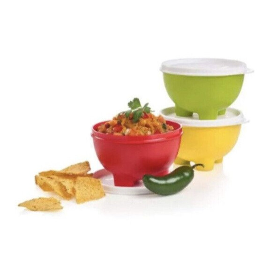 Tupperware Salsa Bowls Set of 3 Etsy