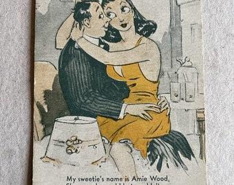 Postal Vintage Novedad Postal Limerick 40s