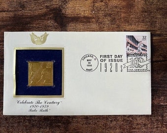 Babe Ruth Goldene Replik Stempel Celebrate the Century Cover