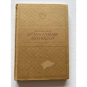 Vintage The Reader&#39;s Digest 20th Anniversary Anthology 1941 Hardcover First Ed