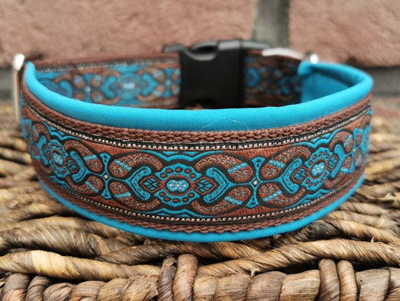 Up Country UPC-C-M Plaid Hundehalsband, Breite 1 Zoll, Größe M (30-45 Cm) – Nylon, Massives Messing, Waschbar