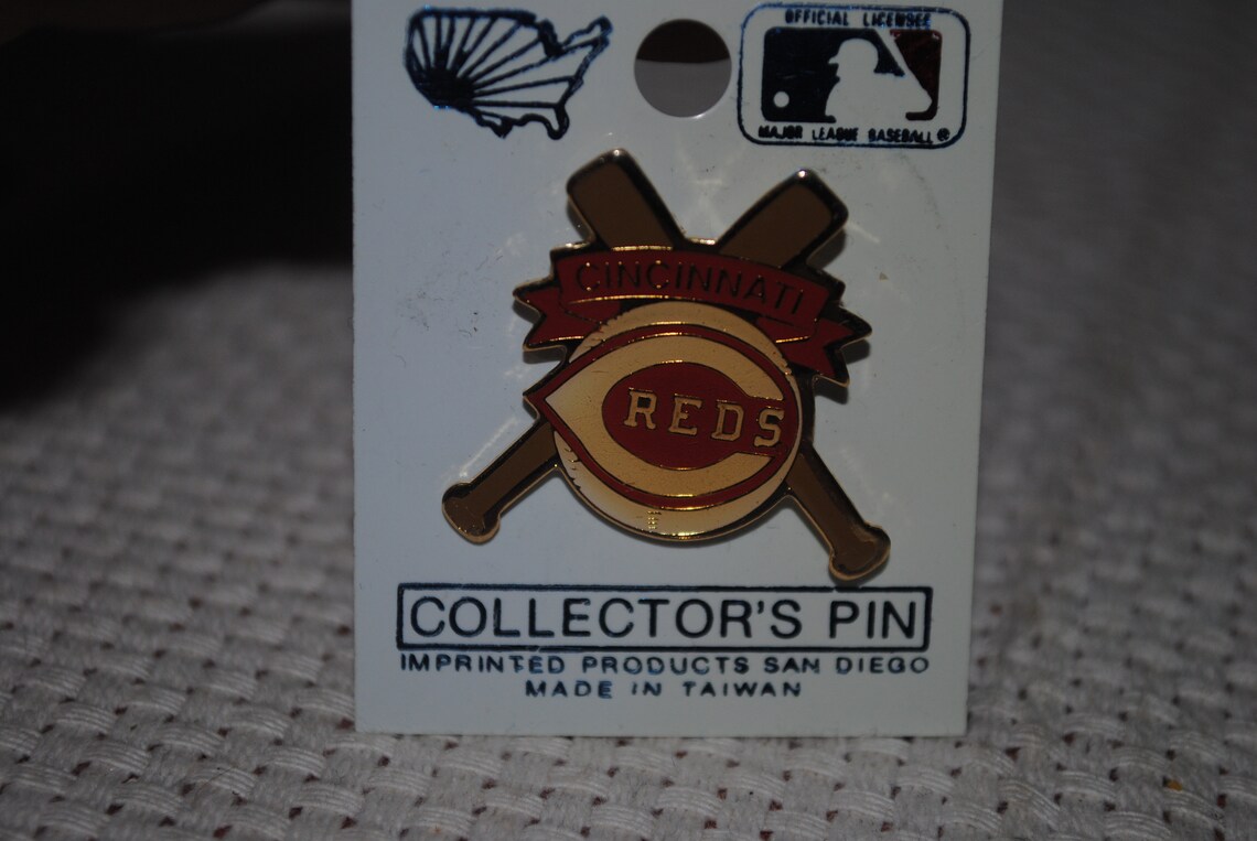 Vintage Cincinnati Reds MLB Lapel Enamel pin Etsy
