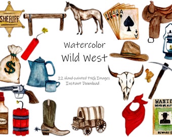 Wild West Cowboy PNG Instant Download