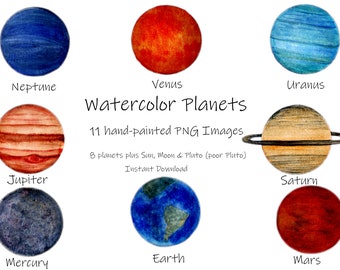 Planet & Solar System clipart-Sun-Moon-Jupiter-Saturn-Mars-Neptune-Pluto-Uranus-Venus-Zodiac-Universe-Solar System PNG