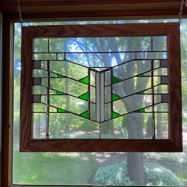 Art Deco style stained glass window.