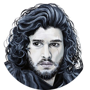 Jon Snow Acrylic Painting Print