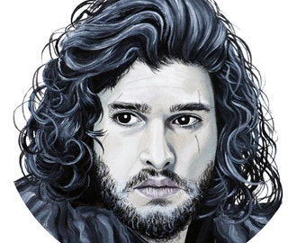 Jon Snow Acrylic Painting Print