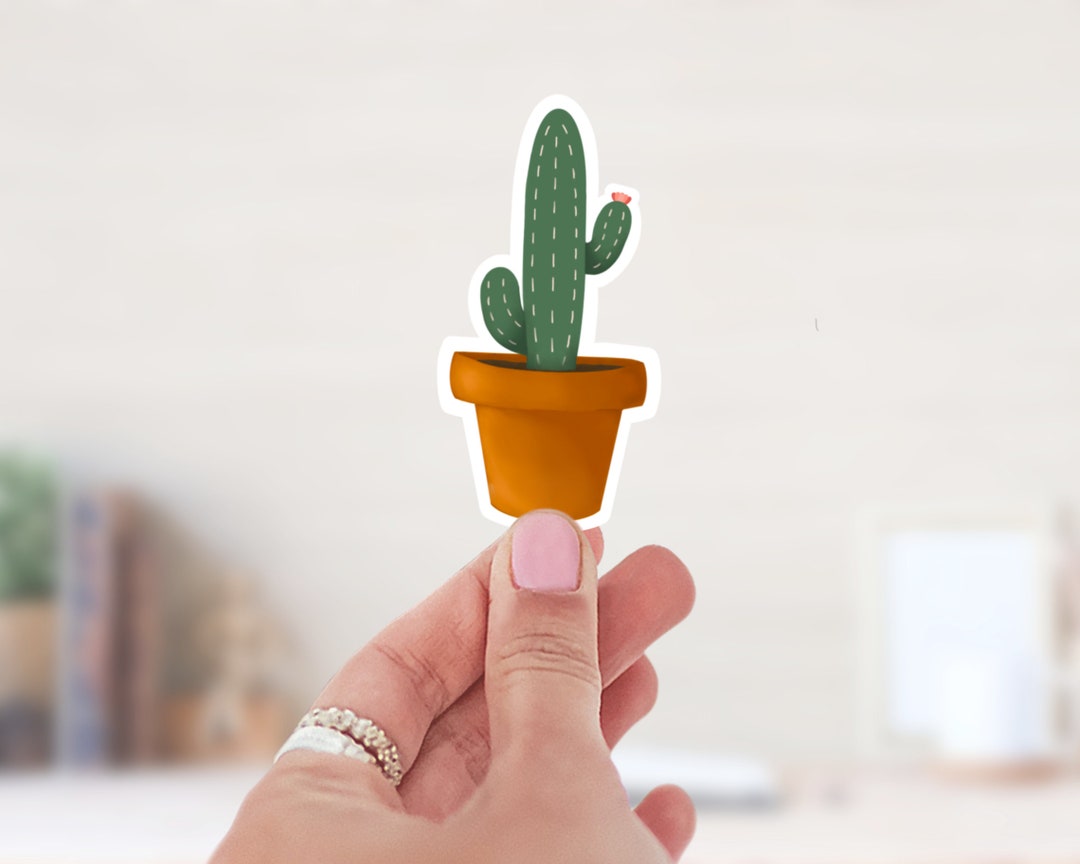 Cactus Vinyl Sticker Plant Stickers Laptop Stickers Water Bottle