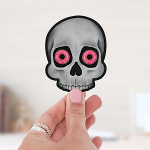 Skull Vinyl Sticker | Halloween Stickers | Spooky Stickers | Laptop Stickers | Water Bottle Stickers