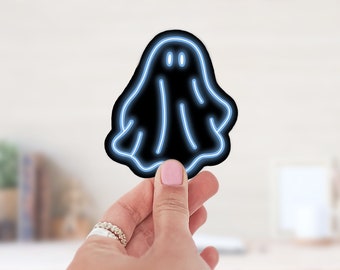 Neon Sign Ghost Matte Vinyl Sticker
