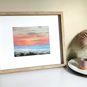 Florida Sunset Ocean Painting, Coastal Art Prints or Canvas