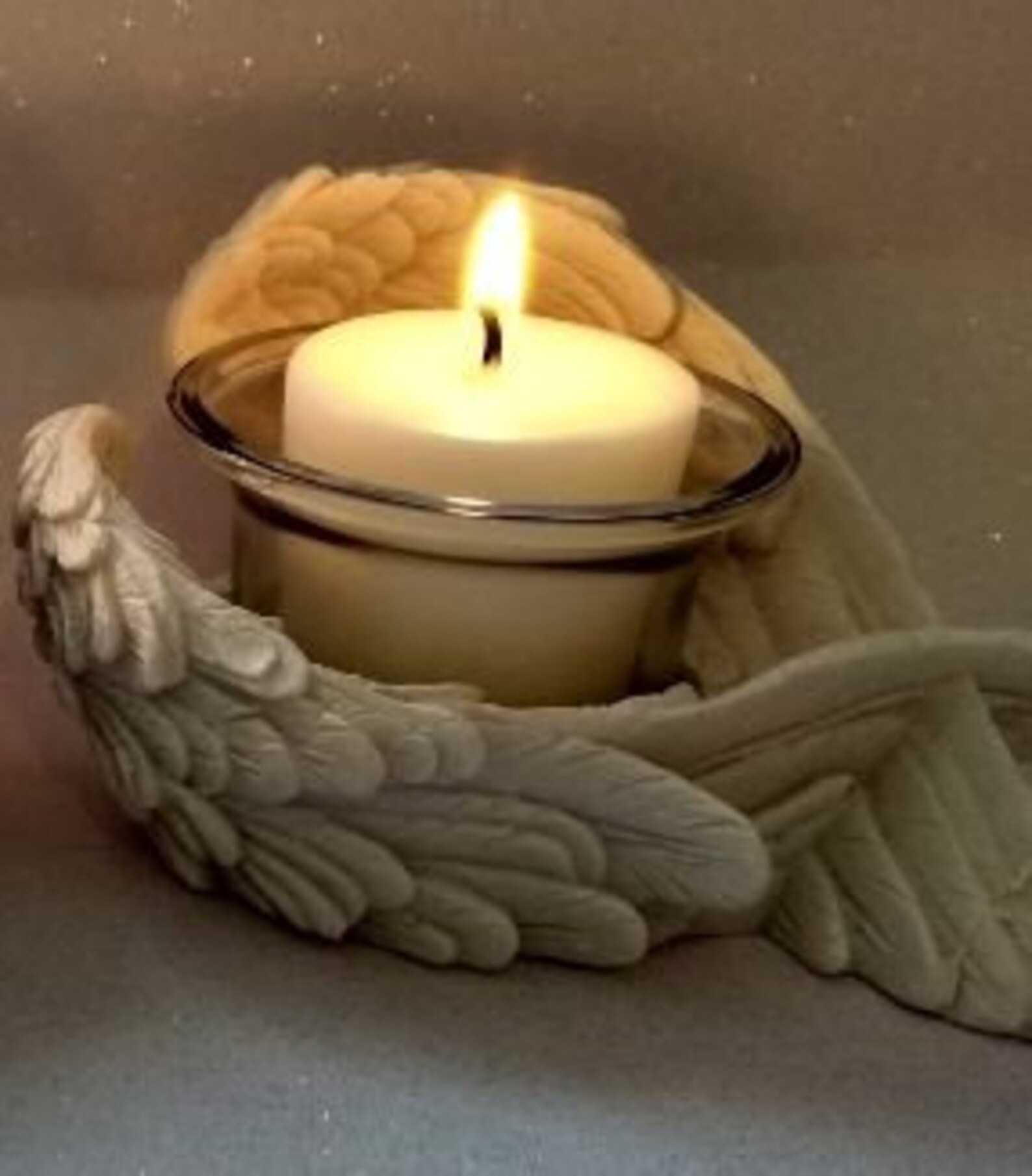 Angel Wings Memorial Candle Holder Condolence Gift Etsy UK