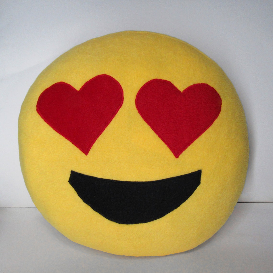 Smiling Face With HeartEyes emoji pillow . Gift for kids Etsy