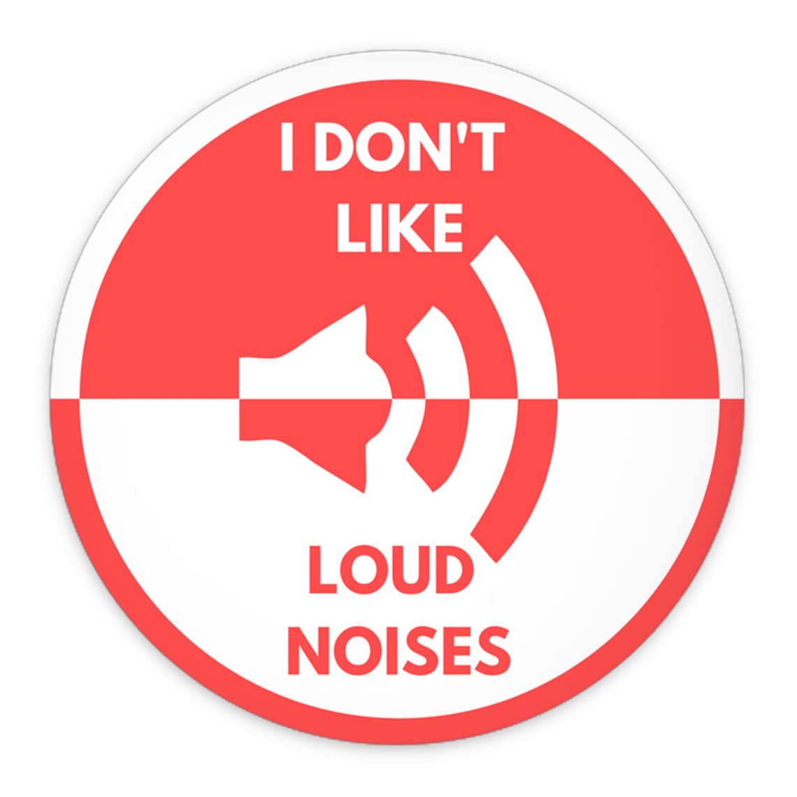 I Don't Like Loud Noises Circle Pinback Button Etsy