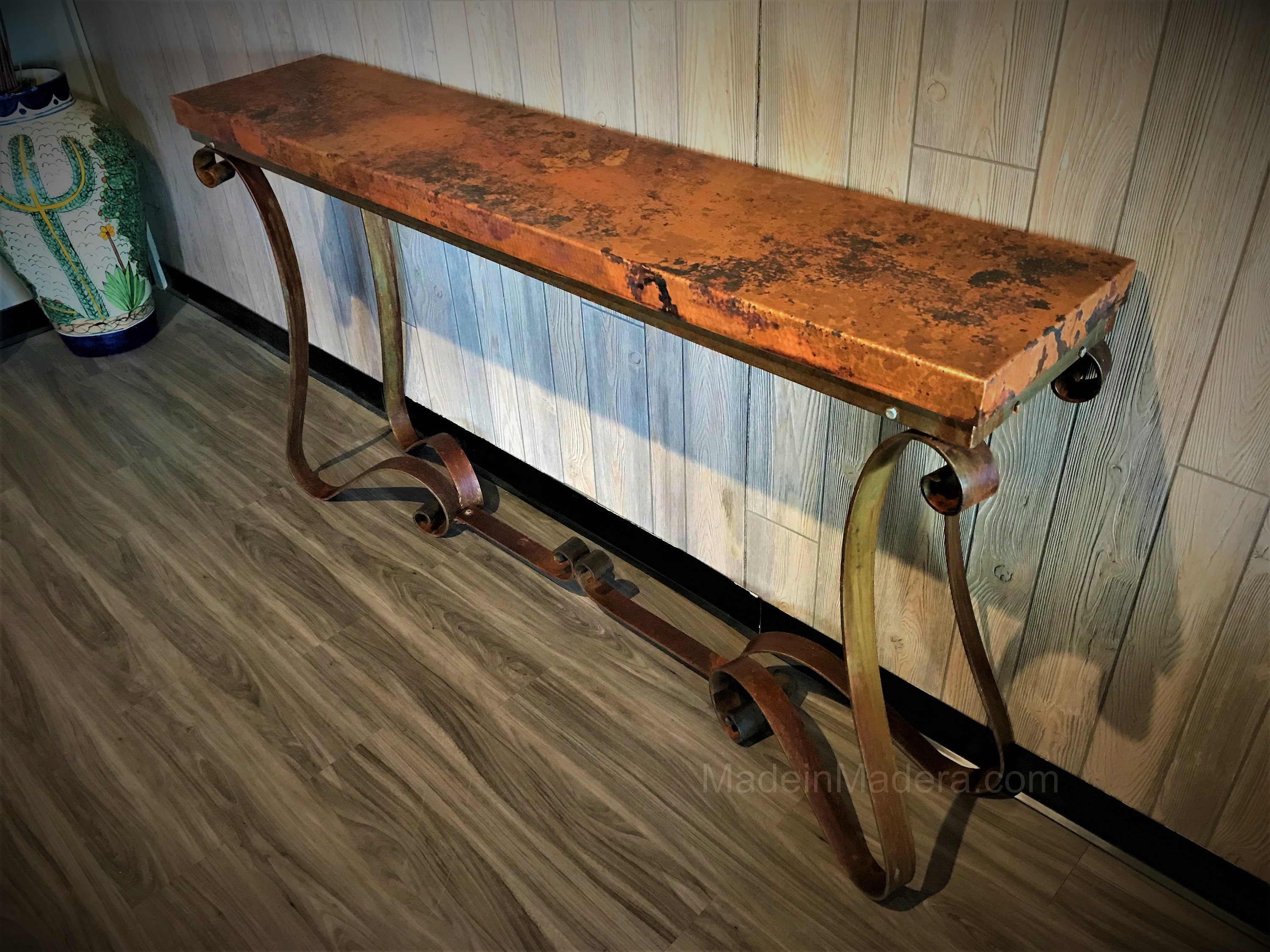Copper Work Console Table Sofa table Entry Table Etsy