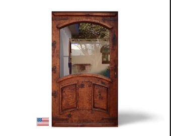 Hand-Hewn Cedar Wood Entry Doors, Colonial Style, Custom Made