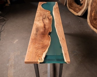 Console Table | Live Edge  Epoxy Table | Sofa Table | Entry Way table | Live Edge Epoxy Resin Table | Epoxy Table | Floating shelf