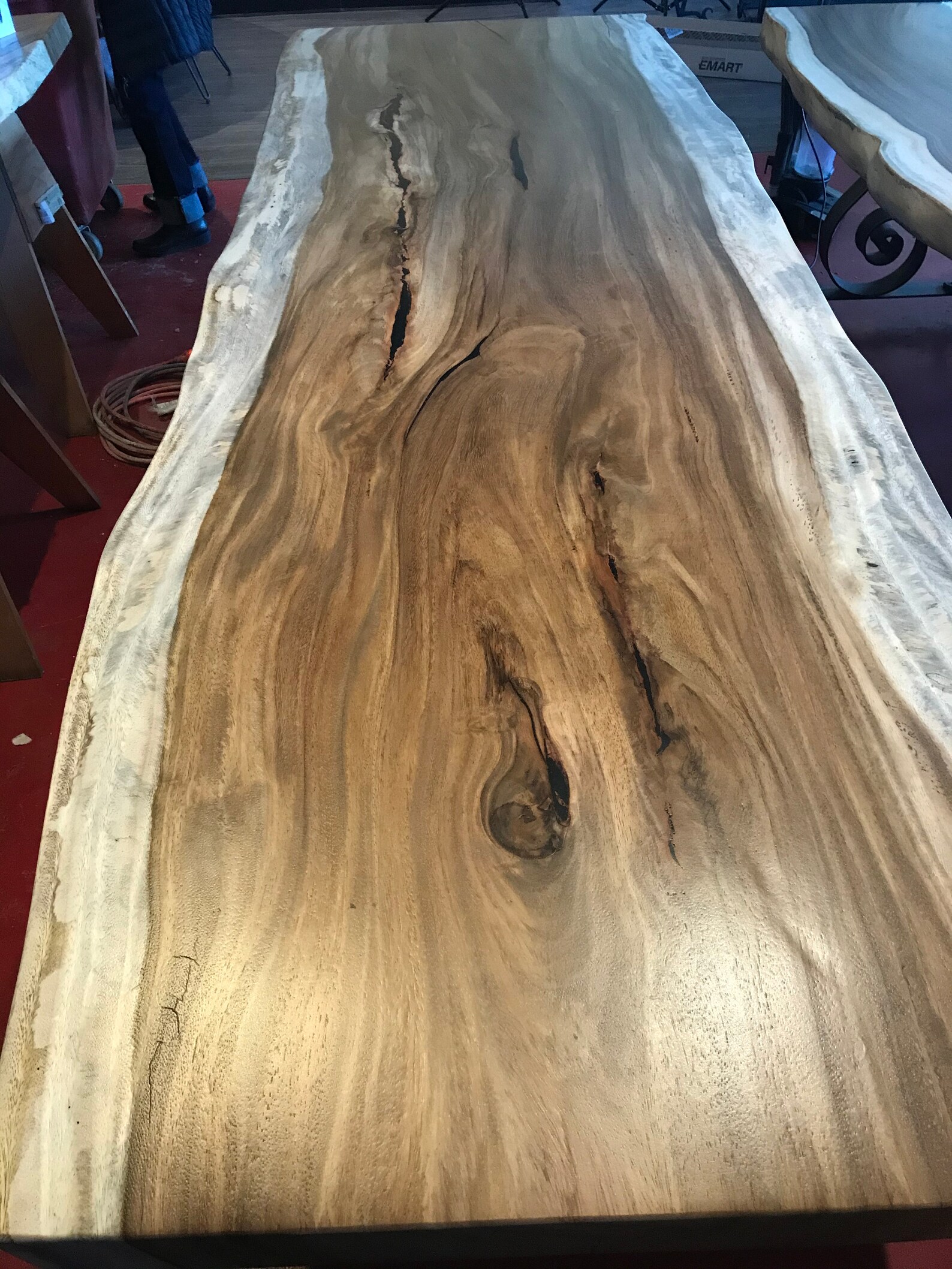 Live Edge Dining Table Epoxy Table Top Custom Kitchen Etsy