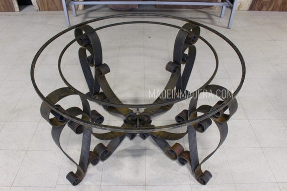 Wrought iron end table base deals