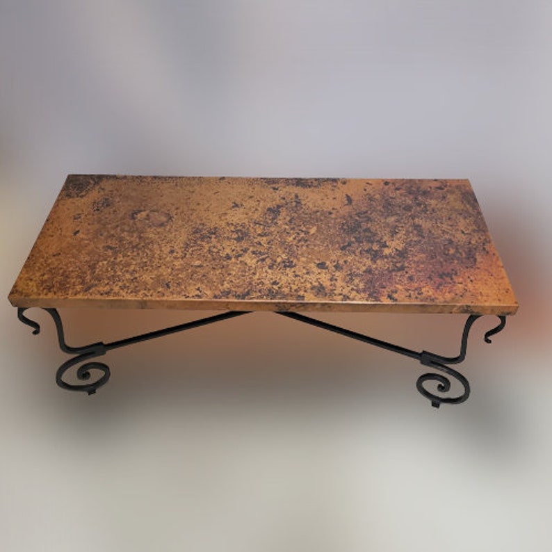 Rectangular Hammered Copper Table Top. Copper Top. Rectangle Etsy