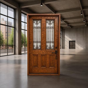 Solid wood door for front entrance of house, hand carved custom door for exterior, Custom   Single and Double Rustic Doors - Colorado USA