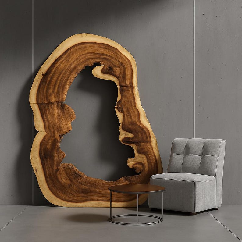 Live Edge Wood Slab, Custom Epoxy Resin Table, Wall Art image 1