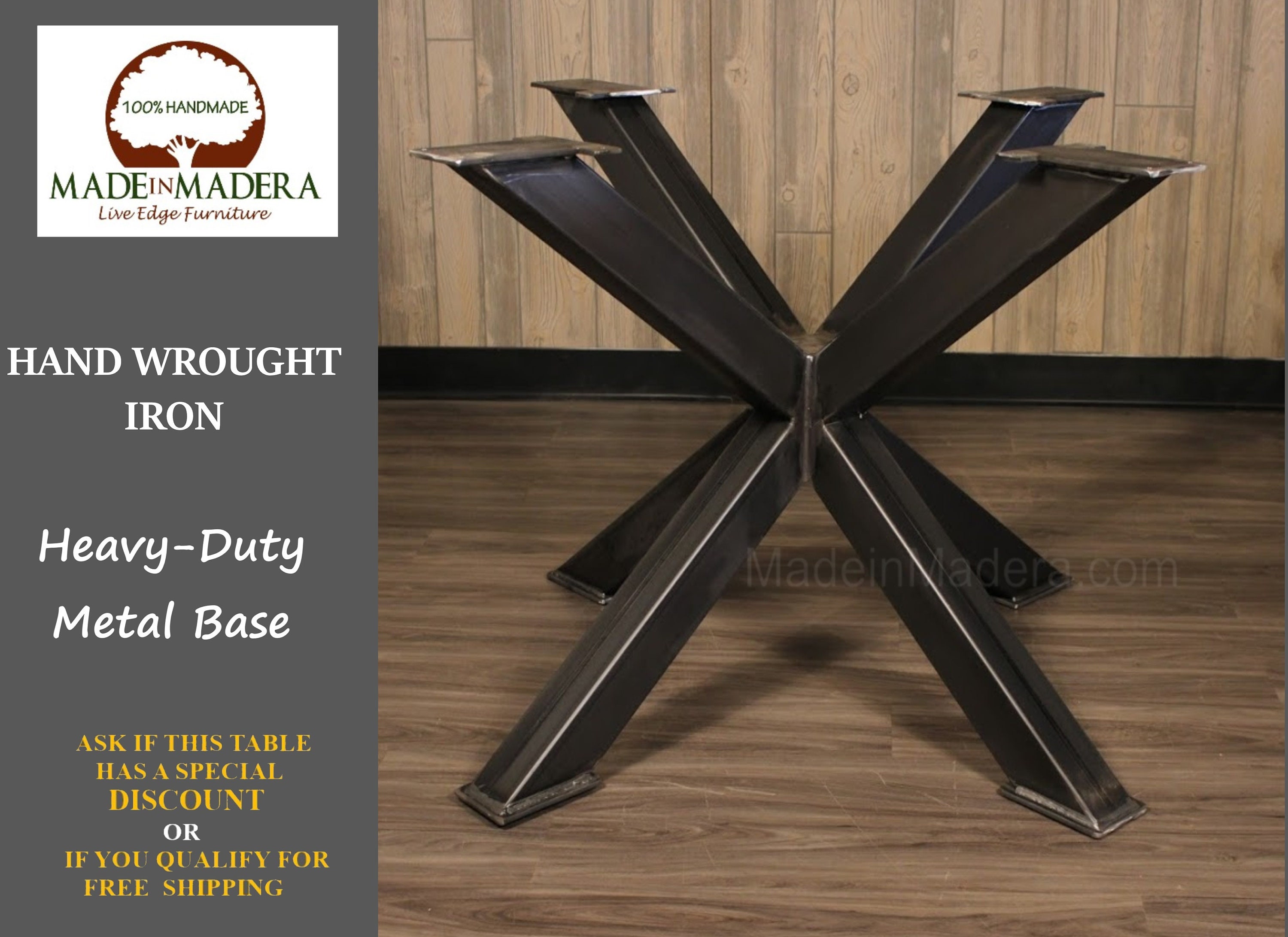 Steel Table Base Heavy Duty Metal Base Dining Table Base Etsy