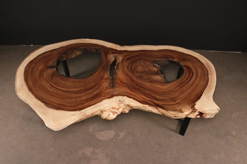 Live Edge Wood Slab, Custom Epoxy Resin Table, Wall Art image 7