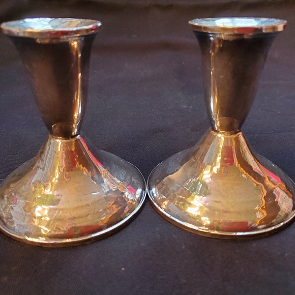 Vintage Duchin Sterling Candlesticks retro MCM candlesticks sterling silver 925 weighted candlestick