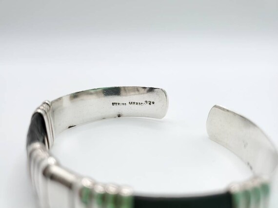 Vintage Mexico 925 sterling silver cuff bracelet … - image 2