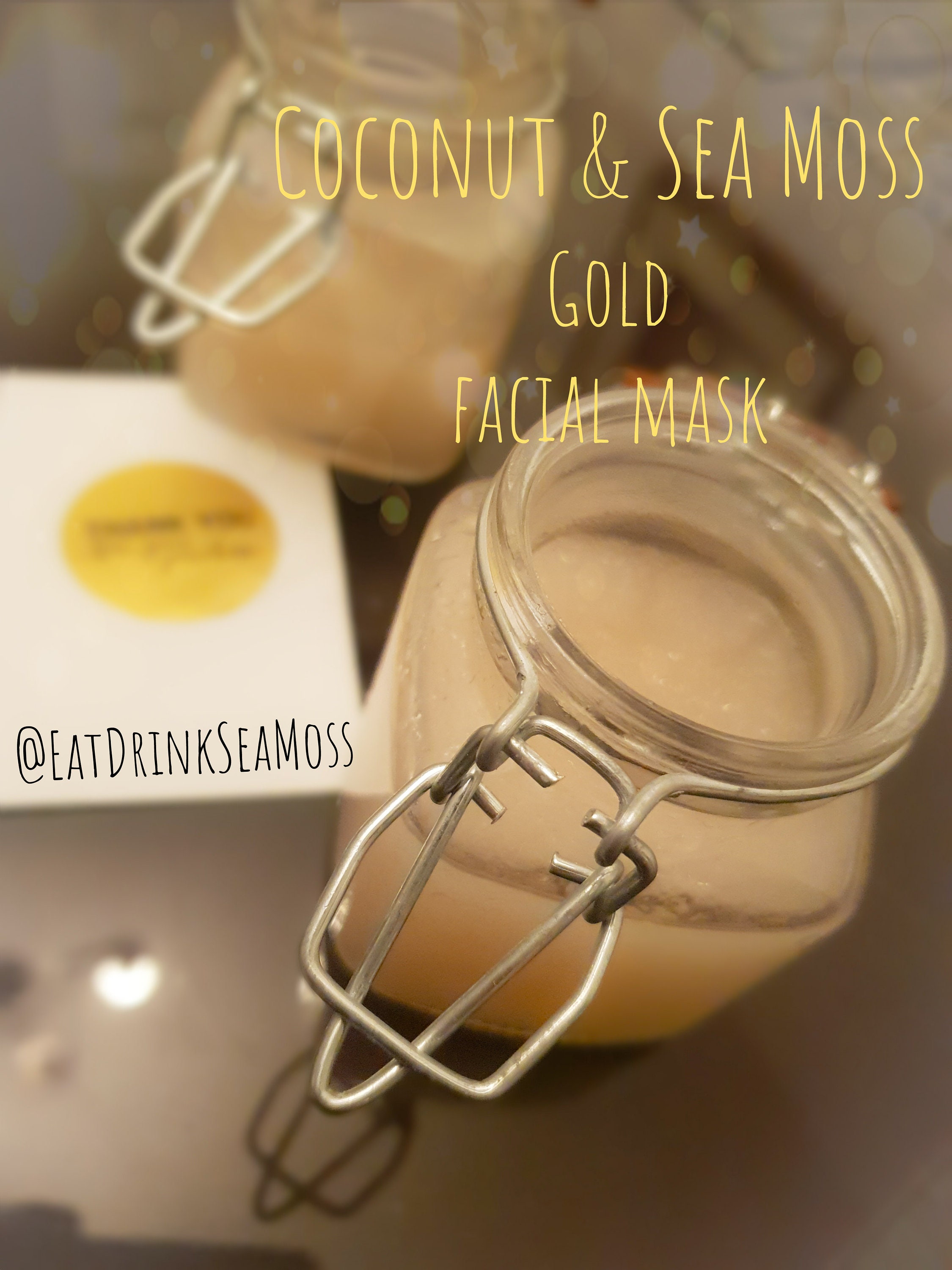 Gold Sea Moss Coconut Facial Mask Etsy