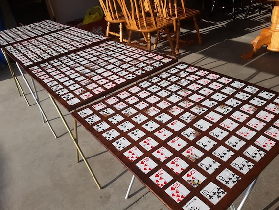 Handmade Wood Stained Sequence Game Board: 24 Inch Square