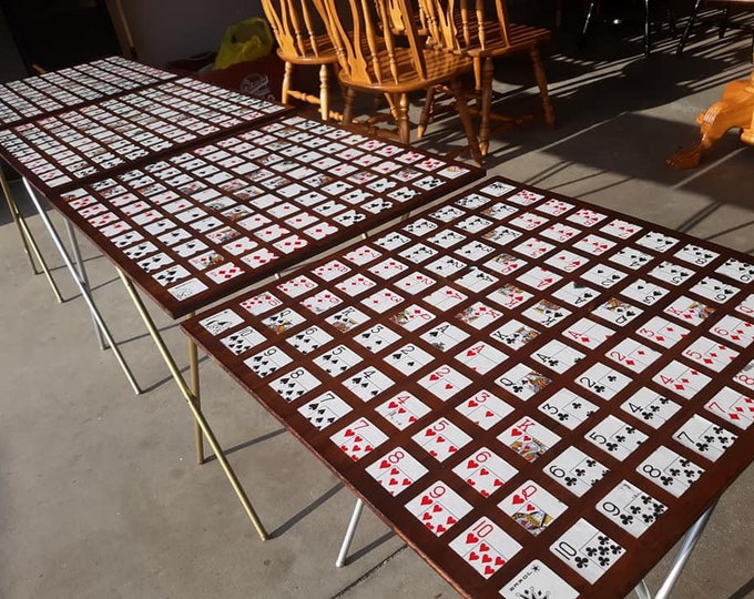 Handmade Wood Stained Sequence Game Board: 24 Inch Square