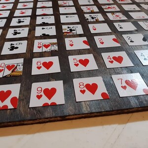Handmade Wood Stained Sequence Game Board: 24 Inch Square - Etsy