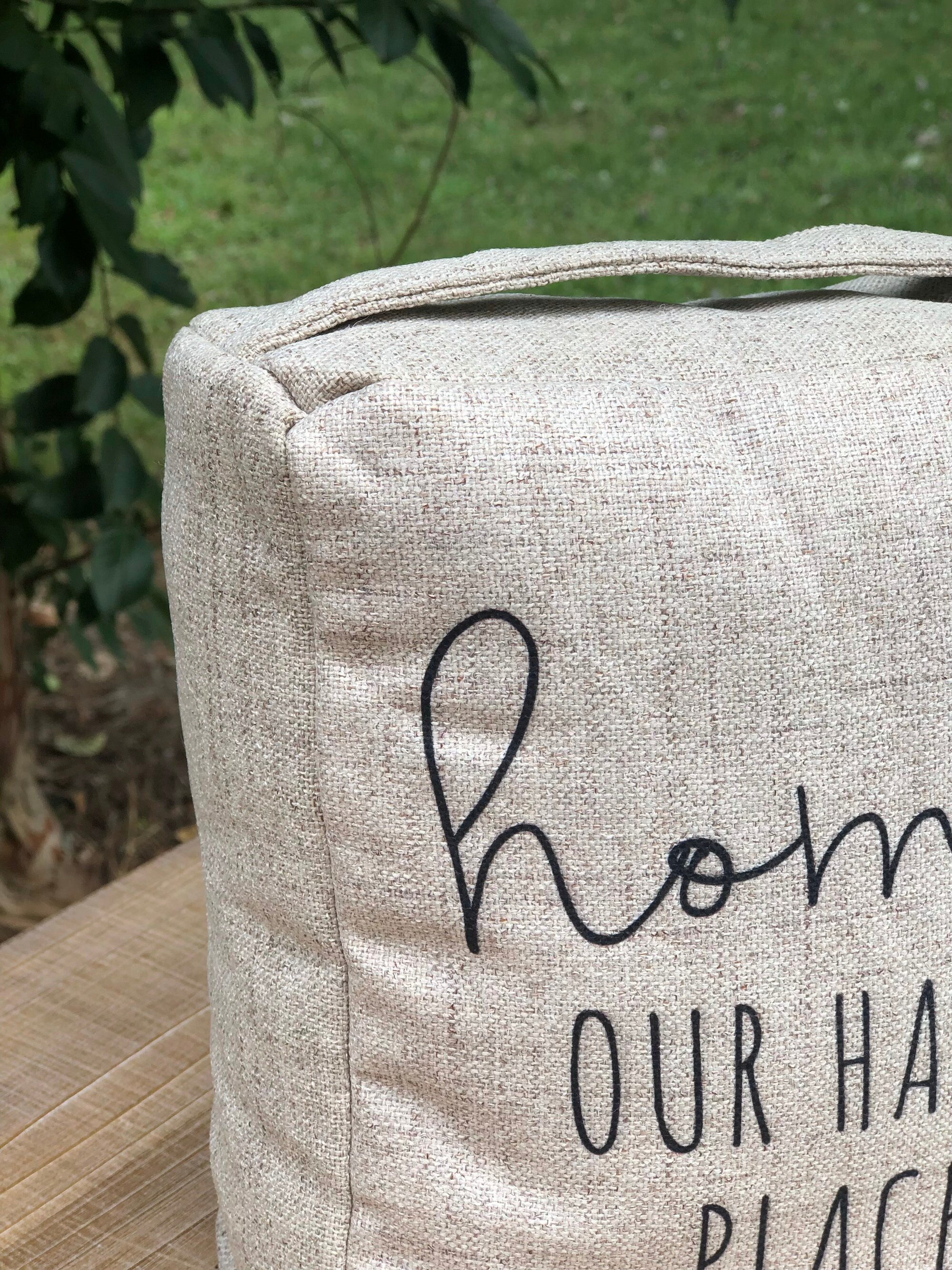 Home Our Happy Place Door Stop With Handledecorative Weighted Etsy