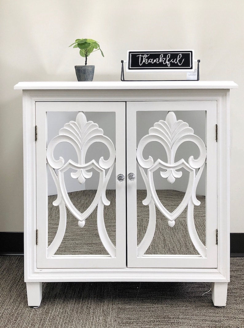 2 Door Mirrored Accent Etsy